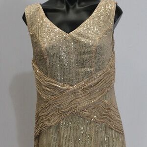 Elegant Gold Sequin Dress